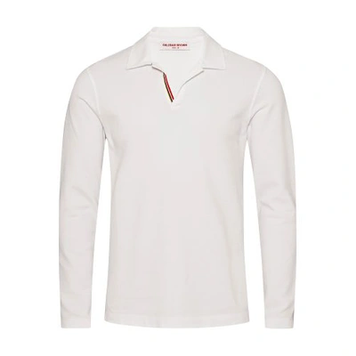 Orlebar Brown Men's Felix Resort Cotton Polo Shirt In Cloud