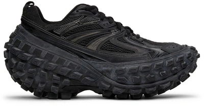 Balenciaga Defender Exaggerated Runner Sneakers In Black