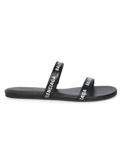 Balenciaga Women's Black Other Materials Sandals In Black White