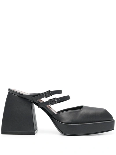 Nodaleto Bulla Smith Mary Jane Mule Pumps In Carbon