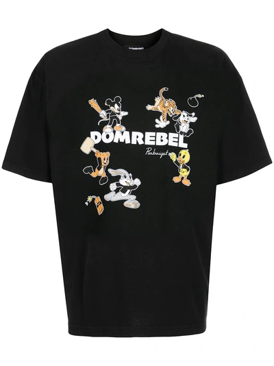 Domrebel Logo-print T-shirt In Black