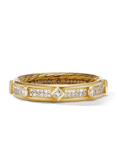 David Yurman Women's Modern Renaissance Ring In 18k Yellow Gold With Full Pavé Diamonds