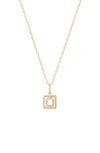 Stone And Strand Diamond Baby Block Necklace In Yellow Gold - O