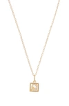 Stone And Strand Diamond Baby Block Necklace In Yellow Gold - Q