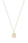 Stone And Strand Diamond Baby Block Necklace In Yellow Gold - P