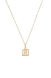 Stone And Strand Diamond Baby Block Necklace In Yellow Gold - R