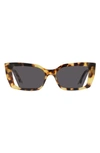 Fendi Way 54mm Rectangular Sunglasses In Havana