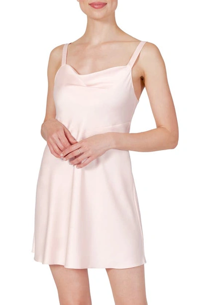 Rya Collection Heavenly Satin Chemise In Petal Pink