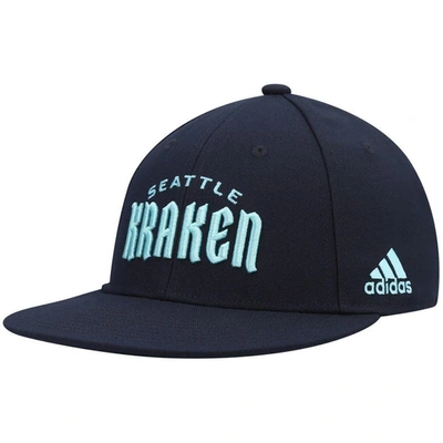 Adidas Originals Adidas Deep Sea Blue Seattle Kraken Team Snapback Hat