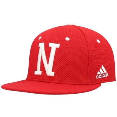 Adidas Originals Adidas Scarlet Nebraska Huskers On-field Team Baseball Fitted Hat