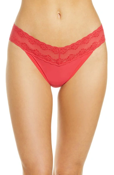 Natori Bliss Perfection Thong In Sunset Coral