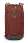 Osprey Daylite® Cinch Backpack In Acorn Red/ Tunnel Vision Grey