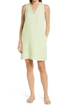 Tommy Bahama Two Palms Ruffle Linen Shift Dress In Green