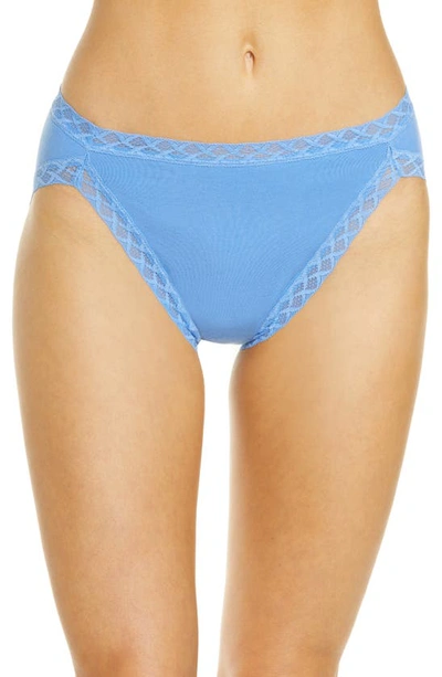 Natori Bliss Cotton French Cut Briefs In Pool Blue