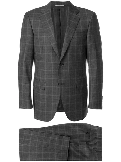 Canali Plaid Two-piece Suit - Grey