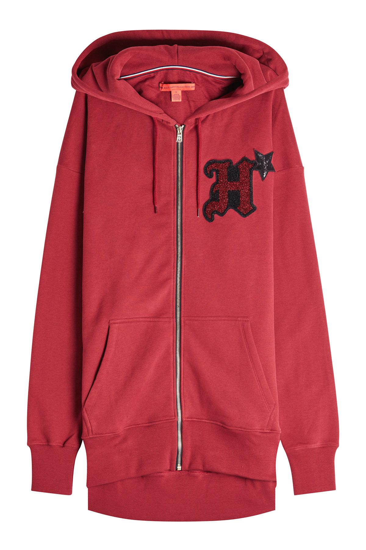 hilfiger hoodie red