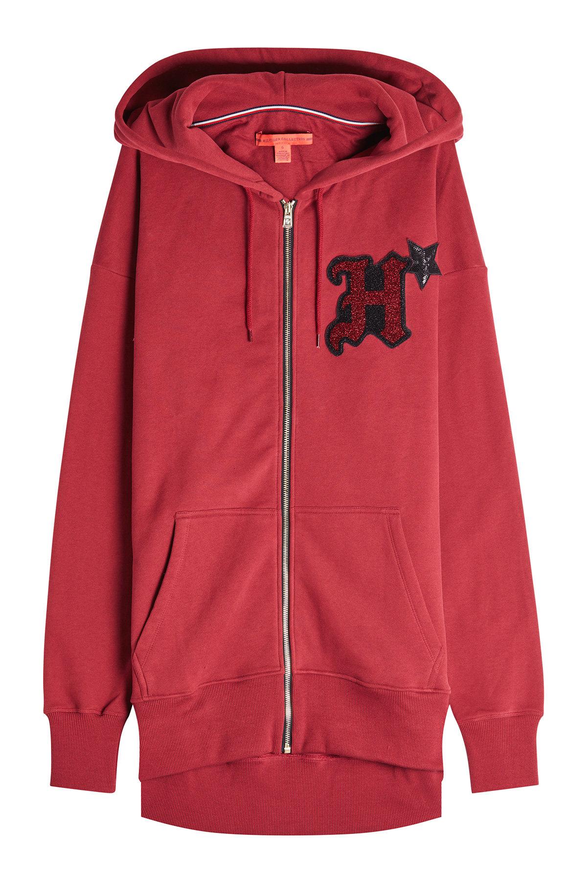 hilfiger hoodie red