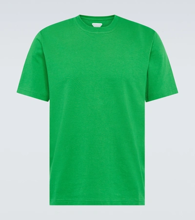 Bottega Veneta Garment-dyed Cotton-jersey T-shirt In Green