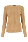 Polo Ralph Lauren Julianna Cashmere Cable-knit Sweater In Beige