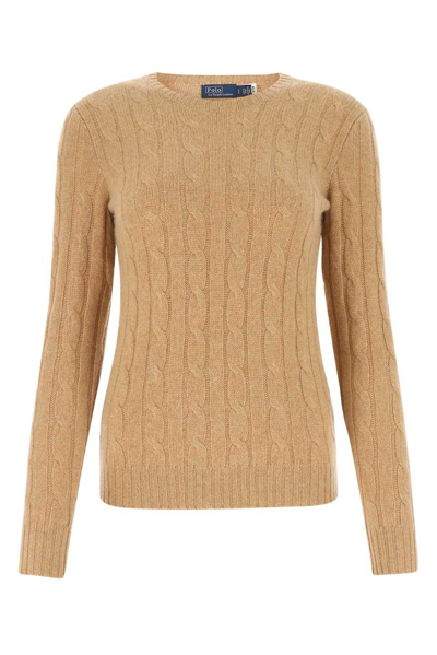 Polo Ralph Lauren Julianna Cashmere Cable-knit Jumper In Neutrals