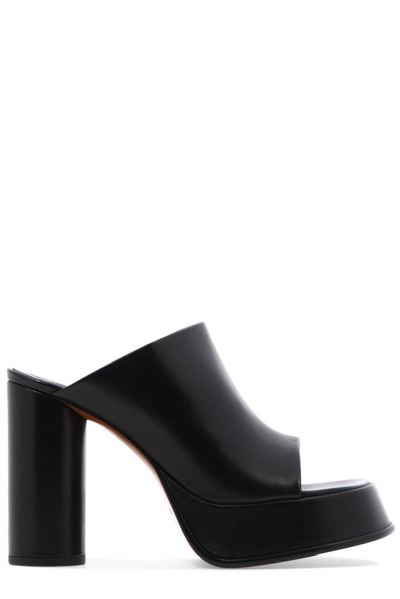 Ambush Leather Mules With A Plateau In Black