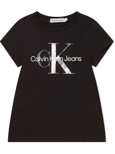 Calvin Klein Jeans Est.1978 Teen Logo-print T-shirt In Black