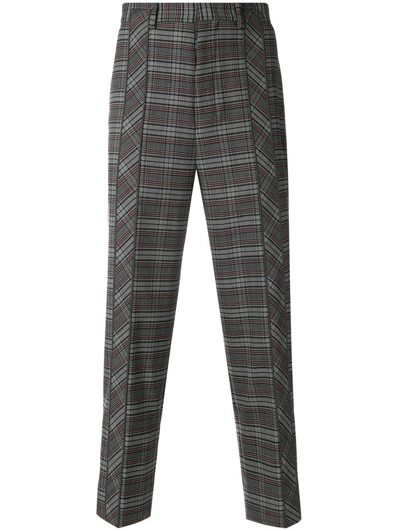 Wooyoungmi Houndstooth Pattern Trousers | ModeSens