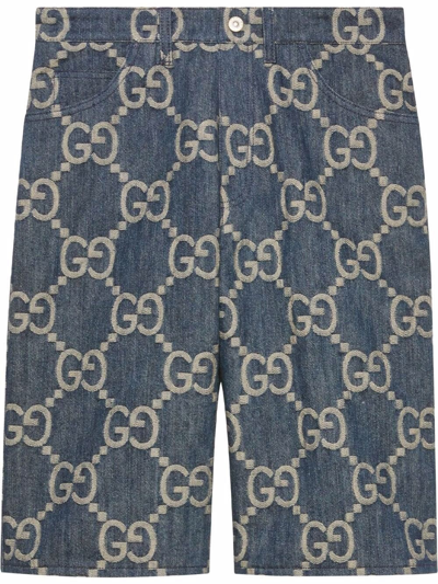 Gucci Pineapple Shorts In Blu