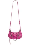 Balenciaga Le Cagole Mini Leather Shoulder Bag In Lipstick Pink