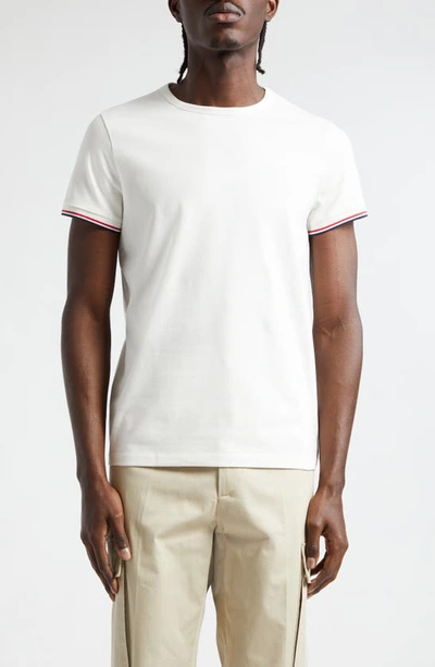 Moncler Stretch Cotton Jersey T-shirt In White