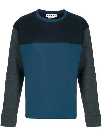 Marni Colourblock Jumper - Blue