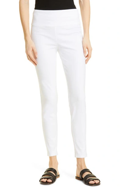 Theory Yoke Scuba Knit Leggings In White