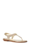 Michael Michael Kors 'plate' Thong Sandal In Pale Gold/ Gold