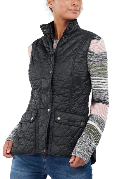 Barbour Otterburn Quilted Padded Shell Waistcoat In Black