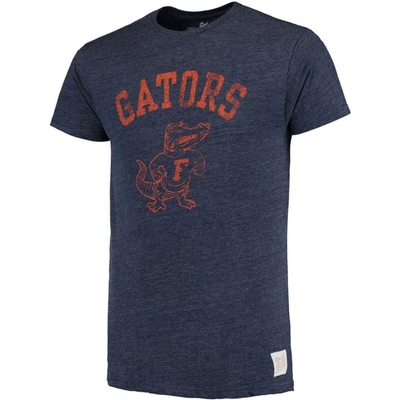 Retro Brand Original  Heathered Navy Florida Gators Vintage Albert Tri-blend T-shirt In Heather Navy