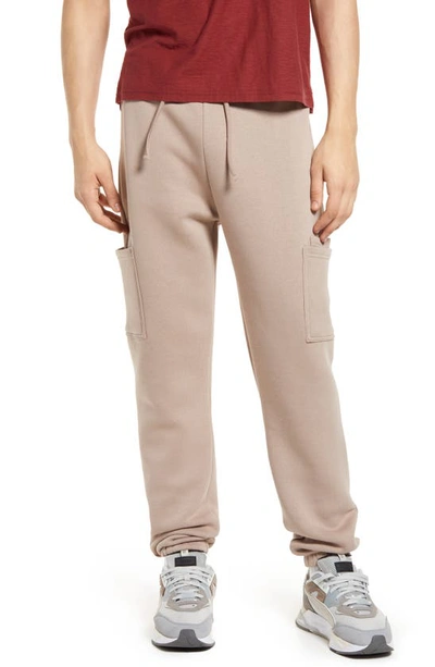 Native Youth Side Pocket Jersey Sweatpants In Taupe