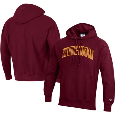 Champion Maroon Bethune-cookman Wildcats Tall Arch Pullover Hoodie