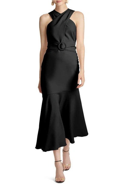 Sachin & Babi Naomi Cross Neck Dress In Black