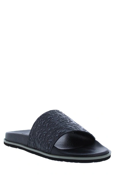 Robert Graham Understory Leather Slide Sandal In Black