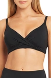 Sea Level Twist Front Dd- & E-cup Underwire Bikini Top In Black