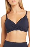 Sea Level Twist Front Dd- & E-cup Underwire Bikini Top In Night Sky