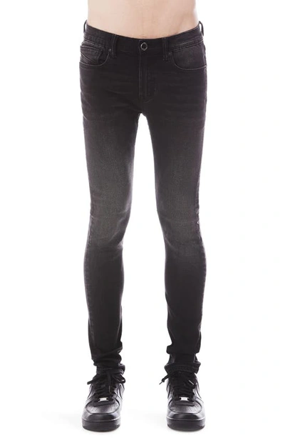 Hvman Strat Punk Stretch Super Skinny Jeans In Black