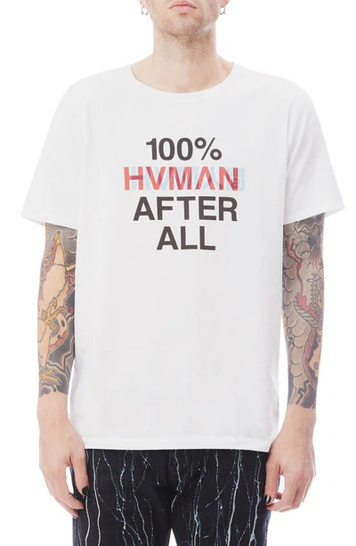 Hvman After All Graphic Crewneck T-shirt In White