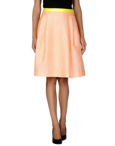 Jonathan Saunders Knee Length Skirt In Salmon Pink