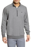 Travismathew Travis Mathew Zachary Half Zip Pullover In Heather Dark Shadow