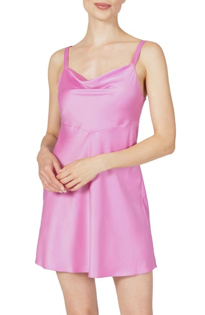 Rya Collection Heavenly Satin Chemise In Orchid