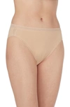 On Gossamer Cabana Cotton Hi Cut Brief In Champagne