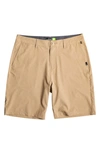 Quiksilver Kids' Union Heather Amphibian Hybrid Shorts In Brown