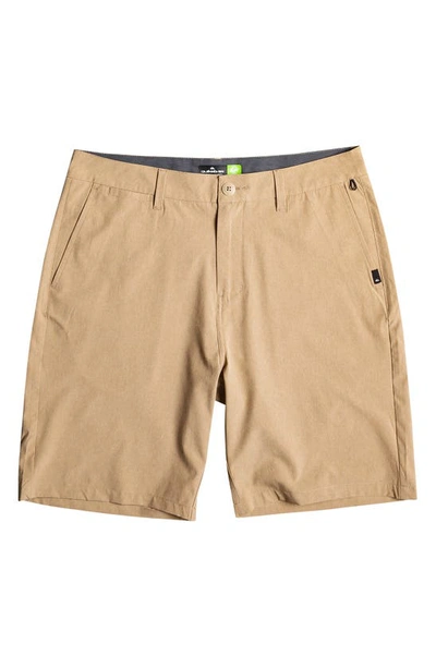 Quiksilver Kids' Union Heather Amphibian Hybrid Shorts In Brown