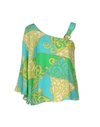 Alice & Trixie Silk Top In Green